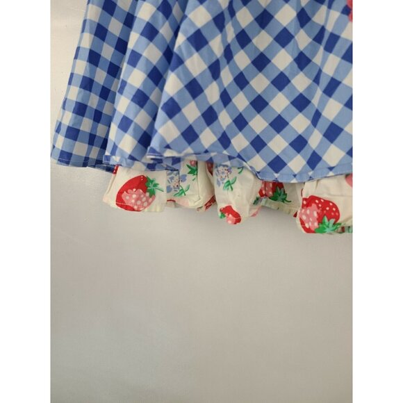 Matilda Jane Womens Dutch Apple Skirt Small Full Layered Embroidered Plaid Retro - Picture 3 of 6